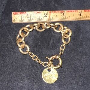 Twisted Silver polished brass chunky bracelet